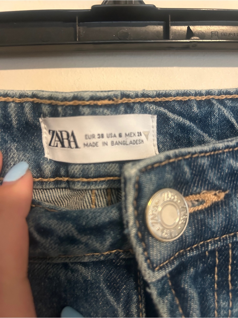 Zara Women Jeans size 6 Straight Dark Blue Denim - wear to work - school - Picture 4 of 5